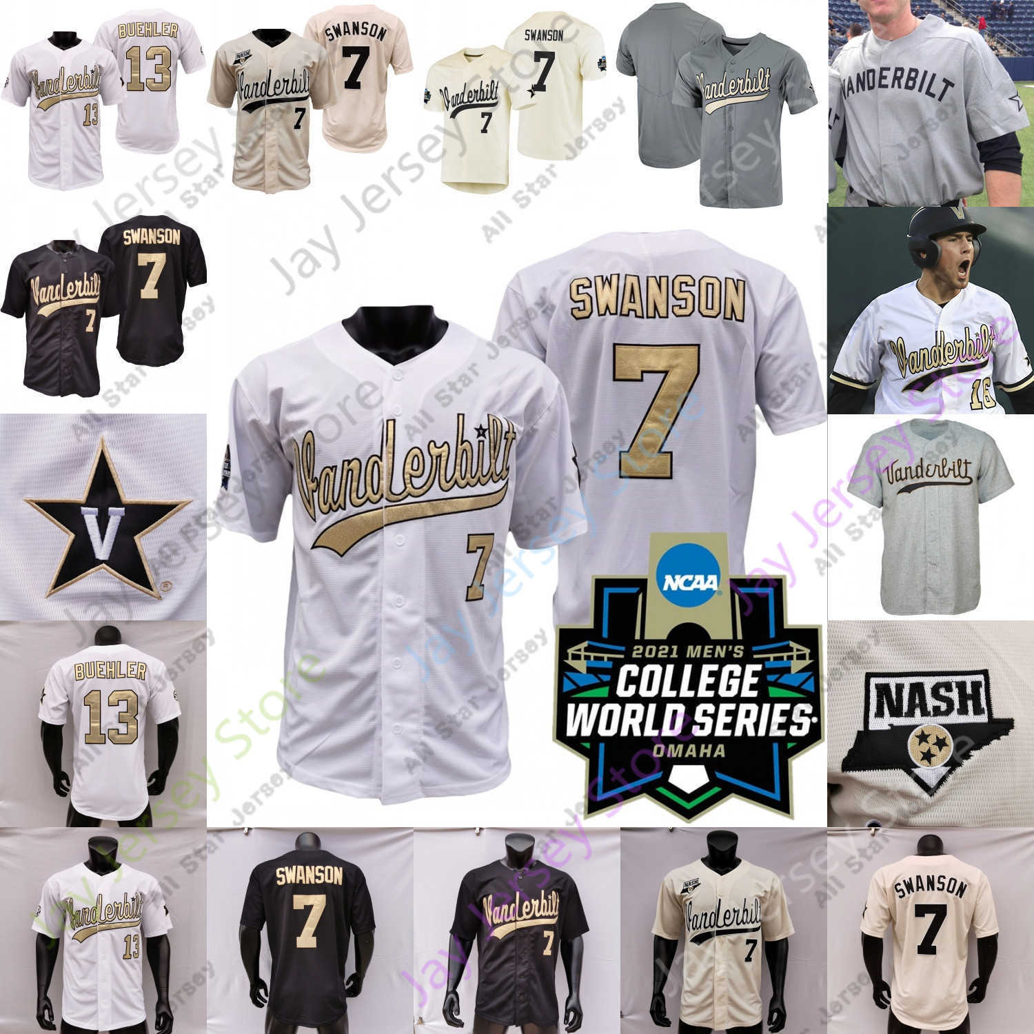 Baseball Jerseys 2021 NCAA College Baseball WS Vanderbilt Commodores Jersey Jack Leiter Dansby Swanson Walker Buehler Chris McElvain Devin Futrell Davis Diaz, Black pullover
Baseball Jerseys 2021 NCAA College Baseball WS Vanderbilt Commodores Jersey Jack Leiter Dansby Swanson Walker Buehler Chris McElvain Devin Futrell Davis Diaz, Black pullover