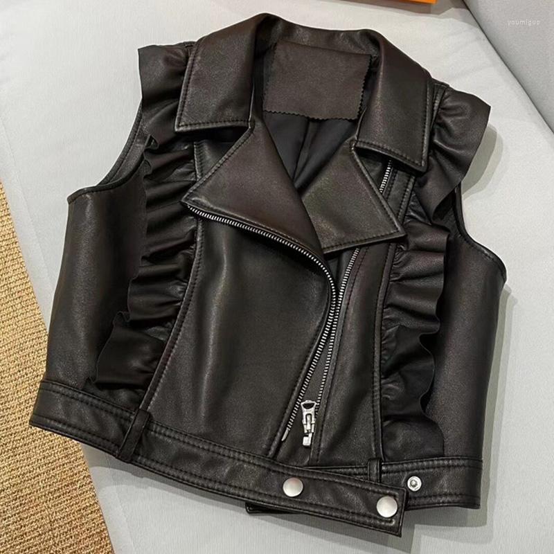 Women's Leather Women's Real Vests 2022 Arrivals Fashion Lady Spring Autumn Genuine Sheepskin Waistcoat Sleeves Gilet LL4050, Blue
Women's Leather Women's Real Vests 2022 Arrivals Fashion Lady Spring Autumn Genuine Sheepskin Waistcoat Sleeves Gilet LL4050, Blue