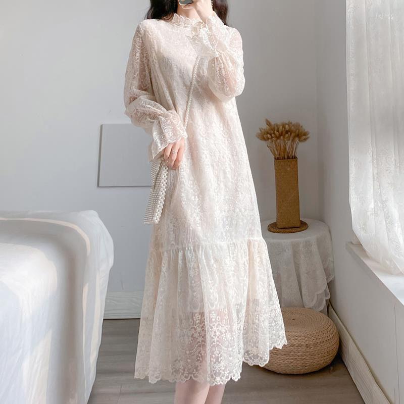 Casual Dresses 2022 Autumn Winter Lace Sweet Elegant Dress Women Evening Party KoreaPlus VelvetHigh CollarTemperamentLong Sleeve Fairy, Apricot plus velvet
Casual Dresses 2022 Autumn Winter Lace Sweet Elegant Dress Women Evening Party KoreaPlus VelvetHigh CollarTemperamentLong Sleeve Fairy, Apricot plus velvet