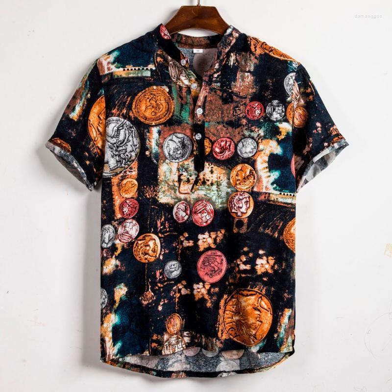 Men's Casual Shirts Men's Men Cotton Linen Retro Hawaiian Shirt Ethnic Prints Short Sleeve Floral Printing Couple Loose Plus Size, Navy blue
Men's Casual Shirts Men's Men Cotton Linen Retro Hawaiian Shirt Ethnic Prints Short Sleeve Floral Printing Couple Loose Plus Size, Navy blue