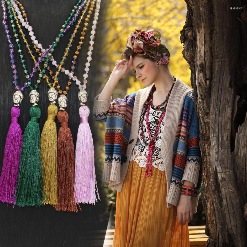 Pendant Necklaces KELITCH Vintage Ethnic Buddha Necklace Fashion Jewelry Crystal Beaded Tassel Handmade Chain Women Accessories
Pendant Necklaces KELITCH Vintage Ethnic Buddha Necklace Fashion Jewelry Crystal Beaded Tassel Handmade Chain Women Accessories