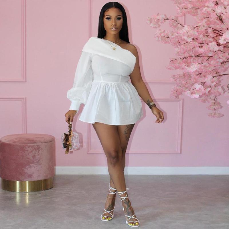 Casual Dresses Fashionable Irregular Shirt Dress Single Shoulder Long Sleeve Short Elegant Ladies Mini White Women' Summer
Casual Dresses Fashionable Irregular Shirt Dress Single Shoulder Long Sleeve Short Elegant Ladies Mini White Women' Summer