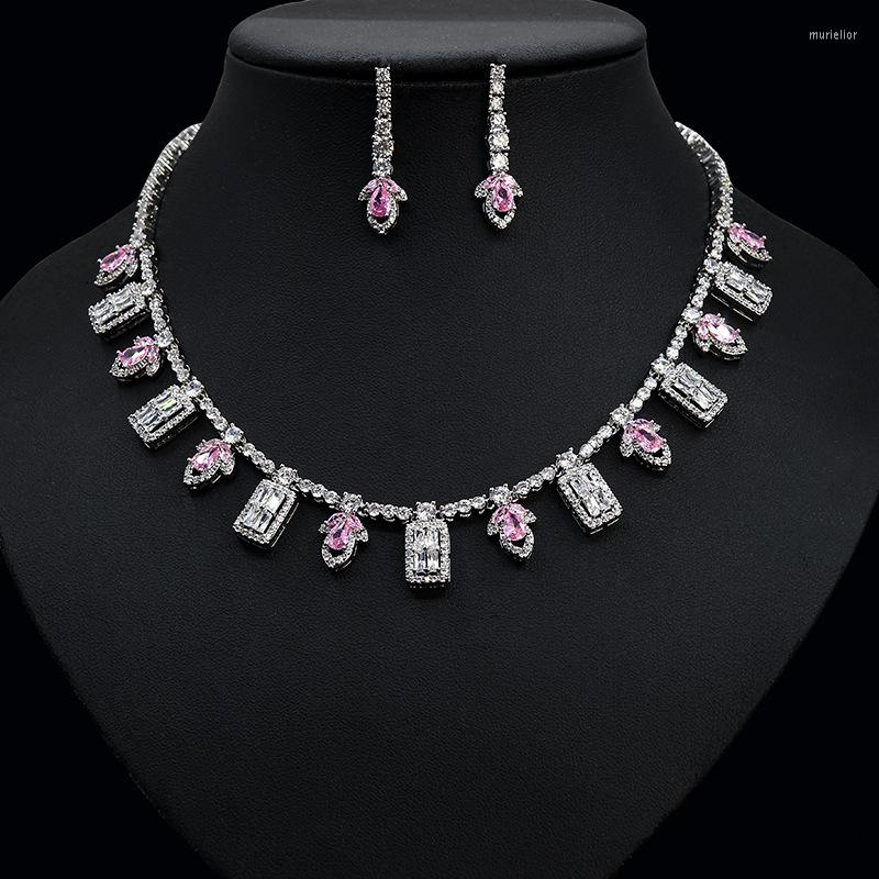 Necklace Earrings Set SANGNUO Bridal Jewelry Luxury Cubic Zirconia For Women Korean Wedding Party Jewellery Girls, Picture shown
Necklace Earrings Set SANGNUO Bridal Jewelry Luxury Cubic Zirconia For Women Korean Wedding Party Jewellery Girls, Picture shown