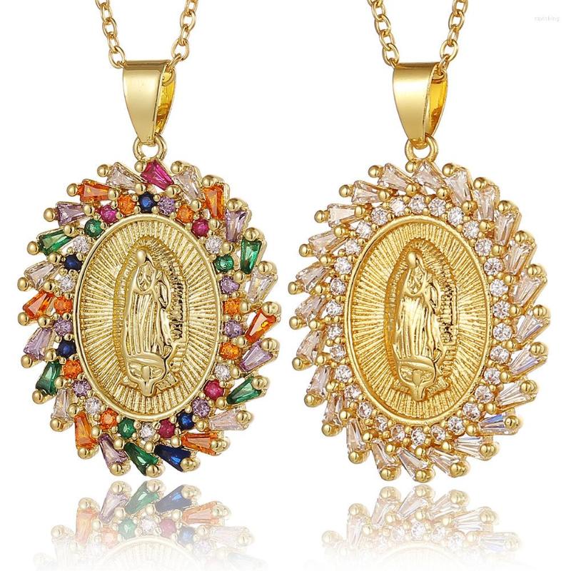 

Pendant Necklaces Women's Fashion Jewelry Virgin Mary Religious Wild Believer Necklace Ins Style Accessories To Send Friends Party Gifts