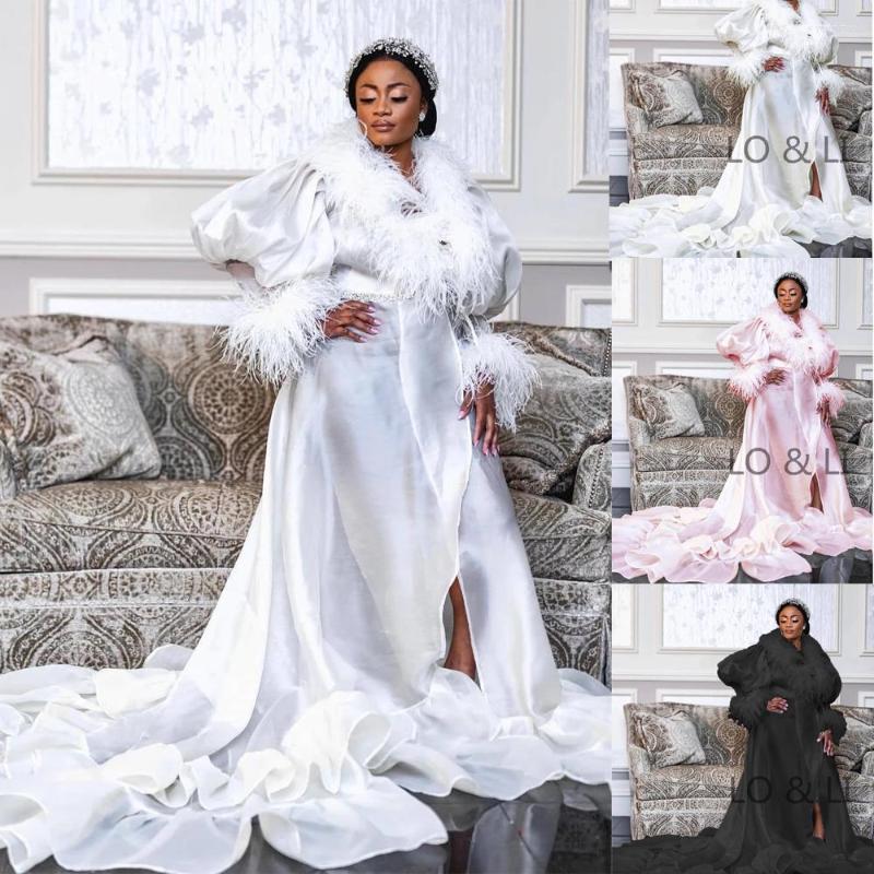 Women' Sleepwear LO&LI 2022 Elegant Chiffon Fur With Bridal Long Robe Women Wedding Set Bathrobe Birthday Nightgown Pregnant Pography, Black
Women' Sleepwear LO&LI 2022 Elegant Chiffon Fur With Bridal Long Robe Women Wedding Set Bathrobe Birthday Nightgown Pregnant Pography, Black