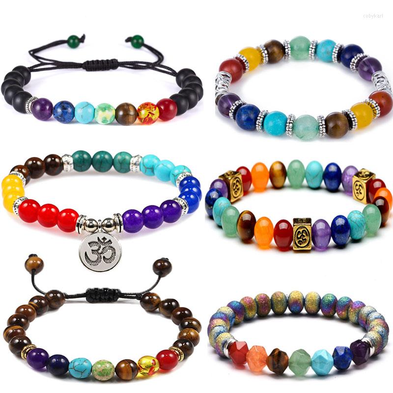 Strand 7 Chakra Beaded Bracelet For Men Tiger Eye Natural Lava Rock Stone Reiki Bracelets Buddha Healing Balance Women Prayer Jewelry
Strand 7 Chakra Beaded Bracelet For Men Tiger Eye Natural Lava Rock Stone Reiki Bracelets Buddha Healing Balance Women Prayer Jewelry