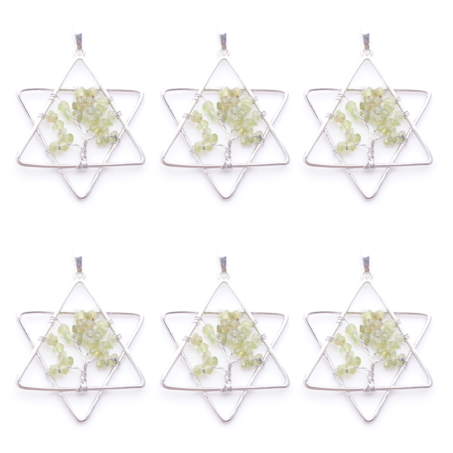 Tree of Life Pendants Natural Gem Chips Stone Olivine Chakra Reiki Five Pointed Star Metal Merkaba Jewelry N3808
Tree of Life Pendants Natural Gem Chips Stone Olivine Chakra Reiki Five Pointed Star Metal Merkaba Jewelry N3808