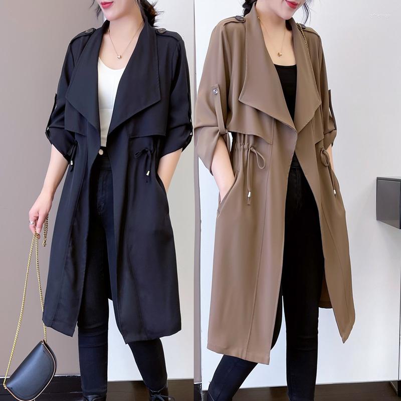 Women's Trench Coats Woman's Windbreak Spring Clothes Woman 2022 Black Jacket Lady Korean Fashion Elegant Coat For Women Female Overcoat
Women's Trench Coats Woman's Windbreak Spring Clothes Woman 2022 Black Jacket Lady Korean Fashion Elegant Coat For Women Female Overcoat
