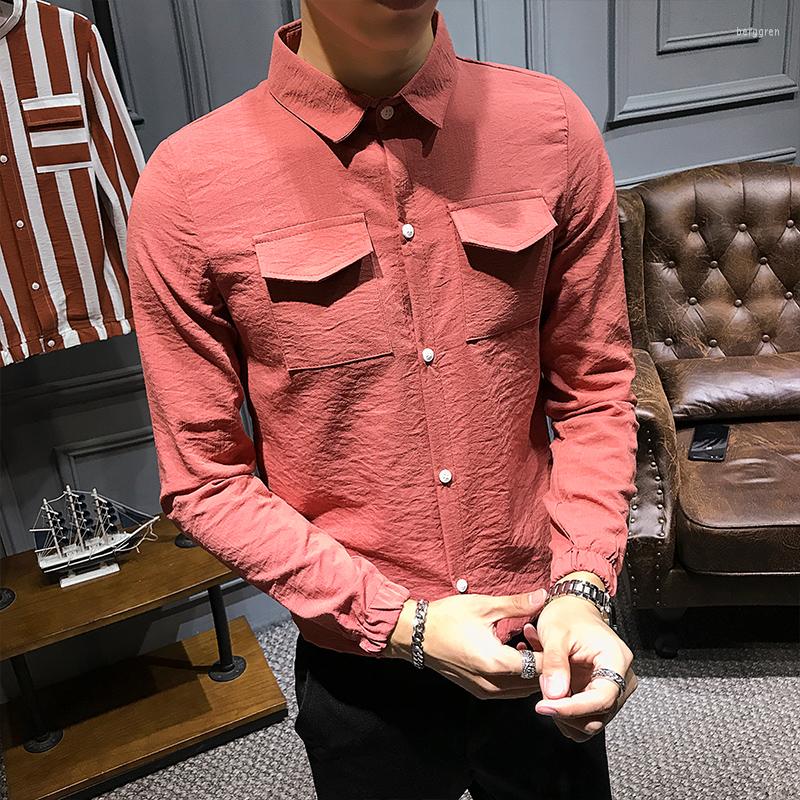 Men' Casual Shirts Men' Workwear Long Sleeve Shirt Nightclub Hair Stylist Youth Student, Red
Men' Casual Shirts Men' Workwear Long Sleeve Shirt Nightclub Hair Stylist Youth Student, Red