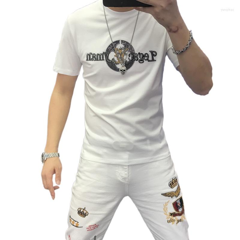 Men's T Shirts Fashion Men T-Shirts Summer Tops Personality Embroidery Tshirt Male Cotton Short Sleeve T-shirt Youth Trend, Black
Men's T Shirts Fashion Men T-Shirts Summer Tops Personality Embroidery Tshirt Male Cotton Short Sleeve T-shirt Youth Trend, Black