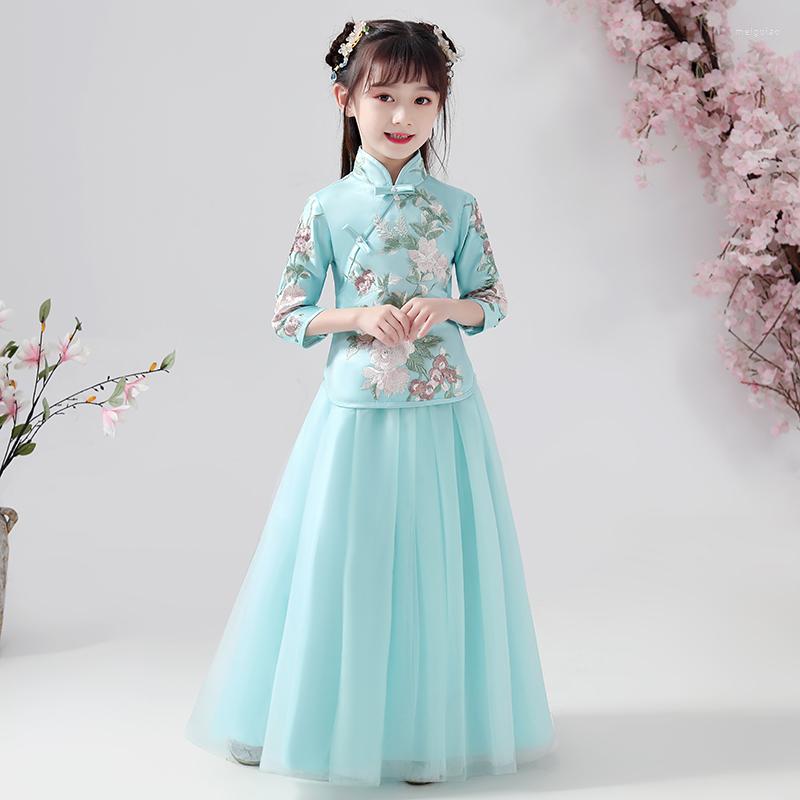 Ethnic Clothing Flower Girl Romantic Wedding Banquet Lace Embroidery Dress Princess Attend The Eucharist Party Chinese Han Fu Dresses
Ethnic Clothing Flower Girl Romantic Wedding Banquet Lace Embroidery Dress Princess Attend The Eucharist Party Chinese Han Fu Dresses
