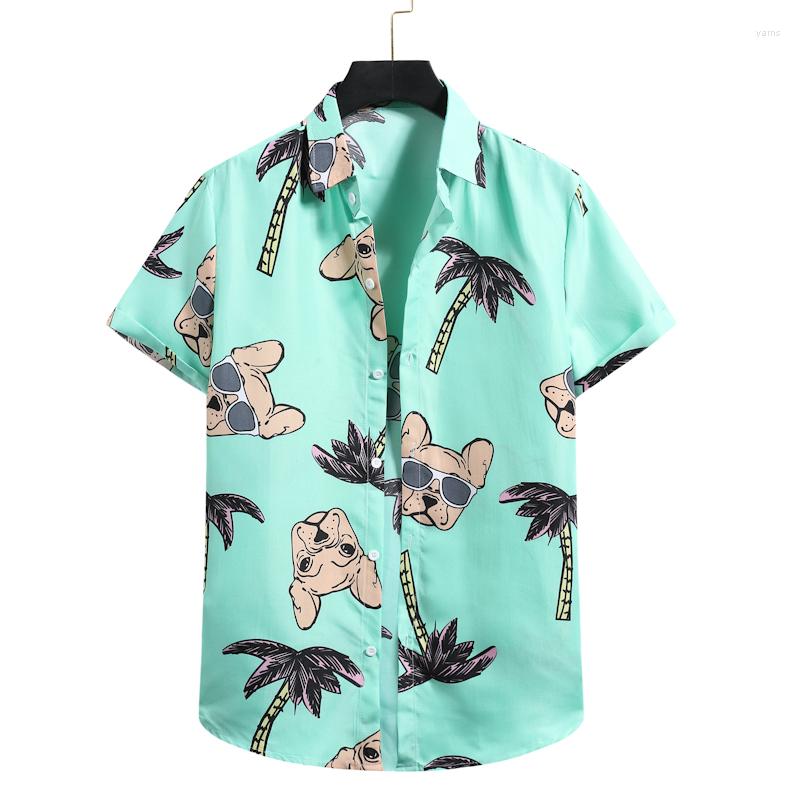 Men' Casual Shirts Men' Cardigan Short Sleeve Hawaiian Beach Flower T-shirt High Collar Clothing Trend And Comfortable, Mintcream dog
Men' Casual Shirts Men' Cardigan Short Sleeve Hawaiian Beach Flower T-shirt High Collar Clothing Trend And Comfortable, Mintcream dog