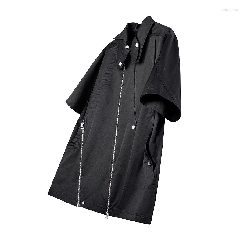 Men' Casual Shirts Original Design Special-shaped Double-collar Multi-zipper Deconstructed Split Loose Short-sleeved Oversized Shirt For, Black
Men' Casual Shirts Original Design Special-shaped Double-collar Multi-zipper Deconstructed Split Loose Short-sleeved Oversized Shirt For, Black