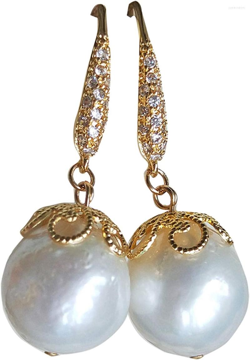 Dangle Earrings 14K Gold Filled Natural Baroque Pearl Retro Hypoallergenic Ear Hooks
Dangle Earrings 14K Gold Filled Natural Baroque Pearl Retro Hypoallergenic Ear Hooks