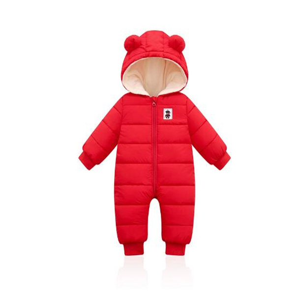 Rompers overalls baby clothes Winter Plus velvet New born Infant Boys Girls Warm Thick Jumpsuit Hooded Outfits Snowsuit coat kids Romper GC1757