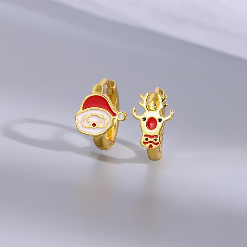 Stud Earrings Cute Santa Claus Elk Deer For Female Girls Christmas Year Gifts Gold Silver Color 
Stud Earrings Cute Santa Claus Elk Deer For Female Girls Christmas Year Gifts Gold Silver Color