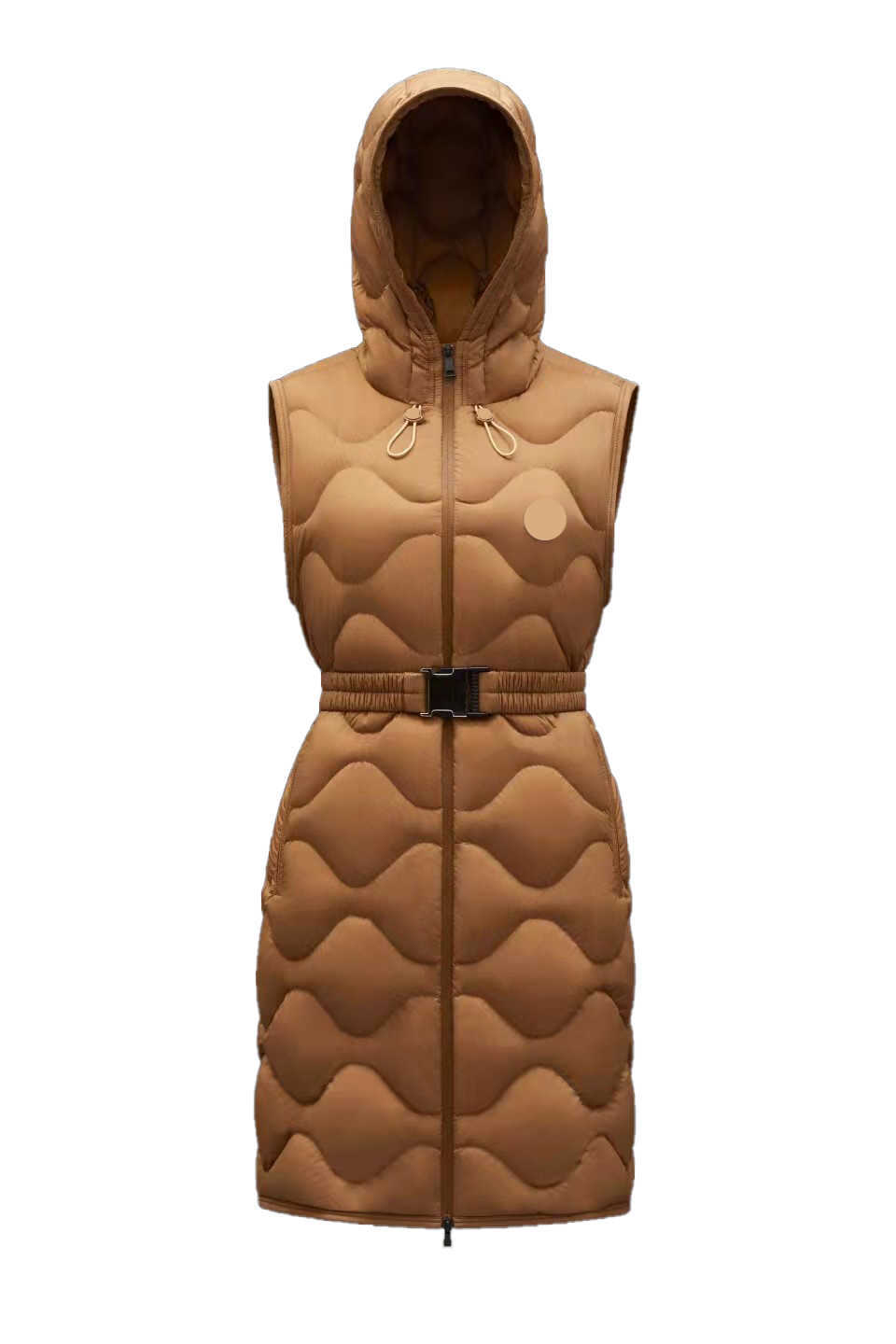 maya designer Women's Vests embroidered badge winter jackets sleeveless long down jacket, Brown
maya designer Women's Vests embroidered badge winter jackets sleeveless long down jacket, Brown