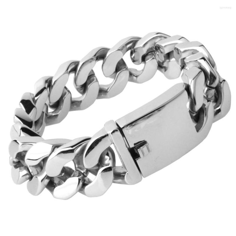 Link Bracelets 20mm Wide Mens Chain MATTE Finish Curb Cuban Silver Gold Black Color 316L Stainless Steel Bracele
Link Bracelets 20mm Wide Mens Chain MATTE Finish Curb Cuban Silver Gold Black Color 316L Stainless Steel Bracele