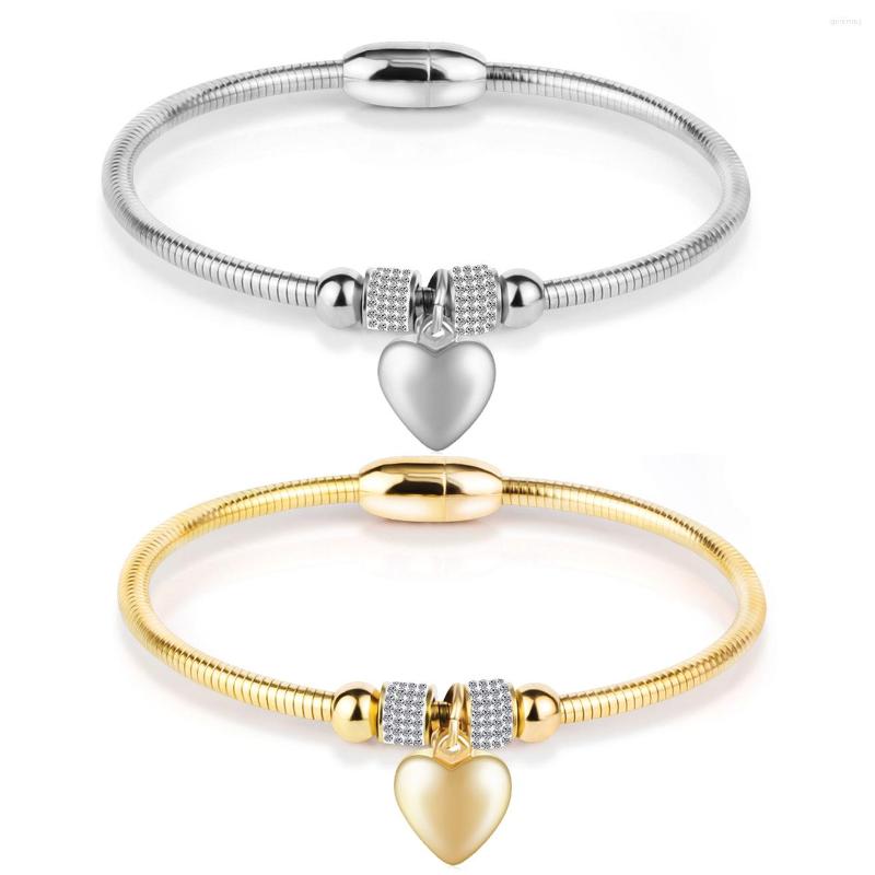 Bangle Fashion Simple Round Heart Charms Bracelets Bangles For Women Adjustable Temperament Stainless Steel Bracelet Jewelry
Bangle Fashion Simple Round Heart Charms Bracelets Bangles For Women Adjustable Temperament Stainless Steel Bracelet Jewelry