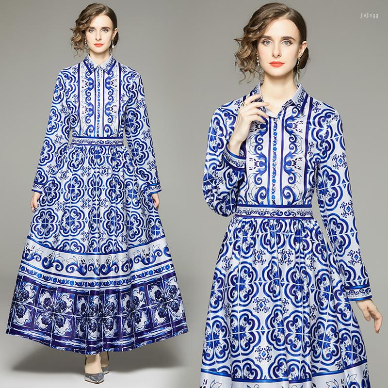 Casual Dresses Runway Celebrities Autumn Outfits Women Maxi Dress Long Sleeve Floral Print Shirt A Line Pleated, Silver
Casual Dresses Runway Celebrities Autumn Outfits Women Maxi Dress Long Sleeve Floral Print Shirt A Line Pleated, Silver
