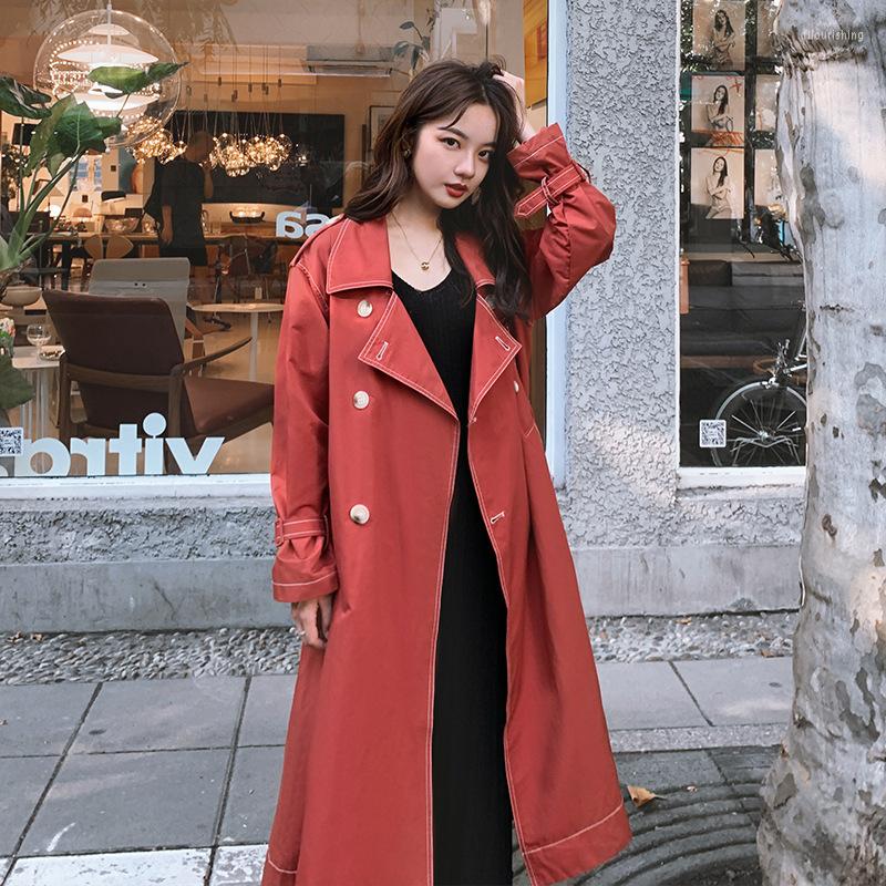 Women' Trench Coats Fashion Lace-up Coat Women Long Spring Autumn Korean Women' 2022 Loose Outwear Lapel Solid Color Windbreaker Mujer, Red
Women' Trench Coats Fashion Lace-up Coat Women Long Spring Autumn Korean Women' 2022 Loose Outwear Lapel Solid Color Windbreaker Mujer, Red