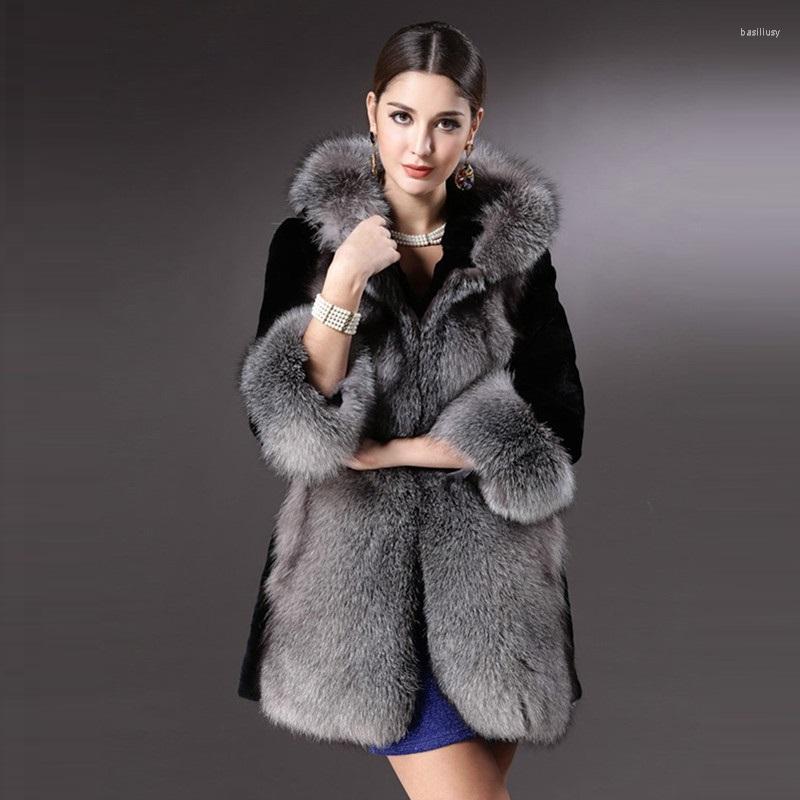 Women' Fur Europe & America Faux Fashion 2022 Autumn Winters Female Three Quarter Women' Coats Hooded Overcoat, Dark grey
Women' Fur Europe & America Faux Fashion 2022 Autumn Winters Female Three Quarter Women' Coats Hooded Overcoat, Dark grey
