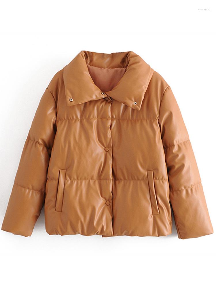 Women' Leather Aachoae Women High Street PU Thin Parka Coats Fashion Solid Faux Jacket Coat Female Chic Winter Cotton Outerwear, Beige
Women' Leather Aachoae Women High Street PU Thin Parka Coats Fashion Solid Faux Jacket Coat Female Chic Winter Cotton Outerwear, Beige
