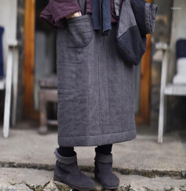Skirts Women Autumn Winter Padded Elastic Waist Striped Skirt Ladies Vintage Stripe Warm Female 2022 Cotton Linen, Graybrown
Skirts Women Autumn Winter Padded Elastic Waist Striped Skirt Ladies Vintage Stripe Warm Female 2022 Cotton Linen, Graybrown