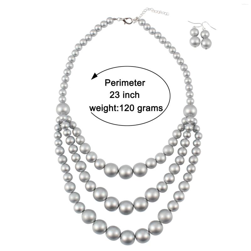 Necklace Earrings Set TC9230 Fashion Jewelry Women Multi Layer Beads, Picture shown
Necklace Earrings Set TC9230 Fashion Jewelry Women Multi Layer Beads, Picture shown