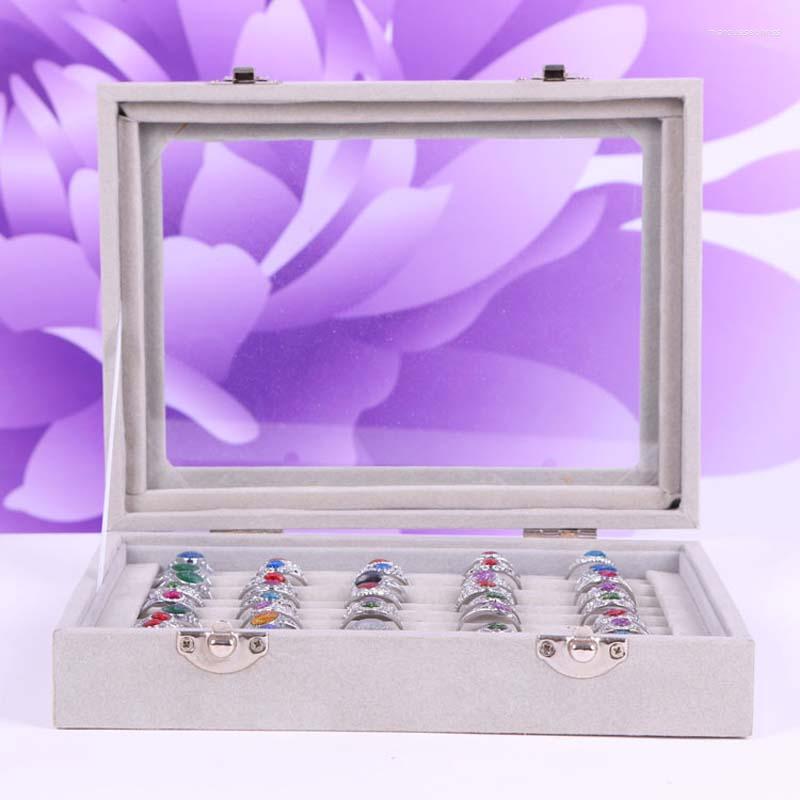 Jewelry Pouches 7 Slots Velvet Display Case Box Earring Ring Organizer Tray Cufflink Storage Showcase With Clear Glass Lid Grey
Jewelry Pouches 7 Slots Velvet Display Case Box Earring Ring Organizer Tray Cufflink Storage Showcase With Clear Glass Lid Grey