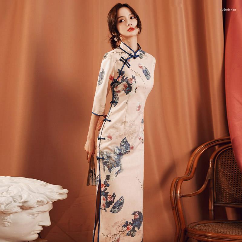 Ethnic Clothing 2022 Cheongsam Chinese Dress Vintage Floral Print Qipao Women Traditional Long Robe Short Sleeve Party Dresses Plus Size
Ethnic Clothing 2022 Cheongsam Chinese Dress Vintage Floral Print Qipao Women Traditional Long Robe Short Sleeve Party Dresses Plus Size
