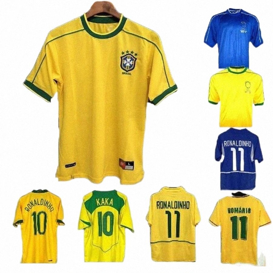 Brazils soccer jerseys 1994 1988 1998 2000 2002 2004 2006 retro ROMARIO RONALDINHO RIVALDO KAKA 94 98 00 02 06 football shirt Men Kids
Brazils soccer jerseys 1994 1988 1998 2000 2002 2004 2006 retro ROMARIO RONALDINHO RIVALDO KAKA 94 98 00 02 06 football shirt Men Kids