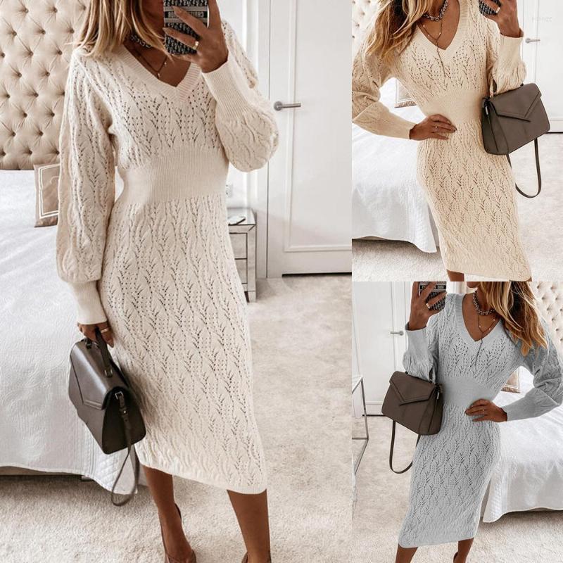 Casual Dresses Autumn Women Knitted Long Sleeve V-Neck Hollow Out Tight Skirt Solid Color Ladies Slim Fit Fashion Female Dress, Blue
Casual Dresses Autumn Women Knitted Long Sleeve V-Neck Hollow Out Tight Skirt Solid Color Ladies Slim Fit Fashion Female Dress, Blue