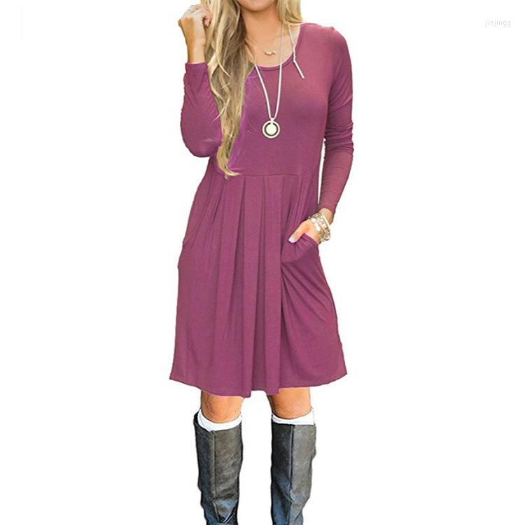 Casual Dresses 2022 Solid Color High Waist Female Dress Spring Autumn Folded O-Neck Long Sleeve Women A-Line Mini Party, Black
Casual Dresses 2022 Solid Color High Waist Female Dress Spring Autumn Folded O-Neck Long Sleeve Women A-Line Mini Party, Black
