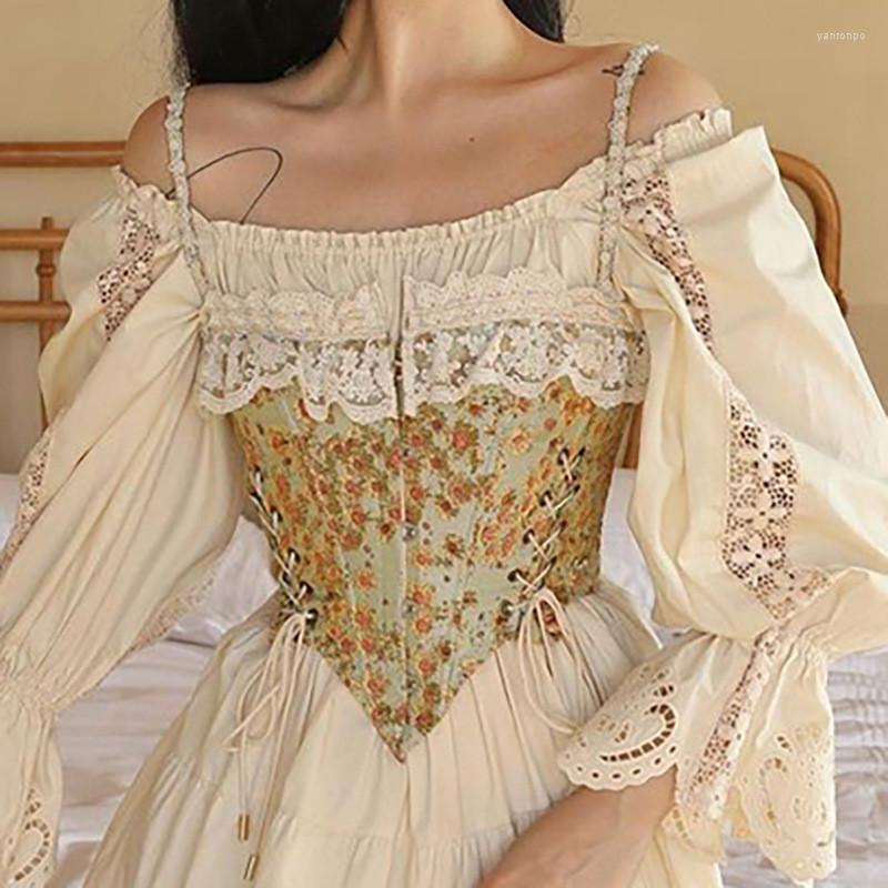 Bustiers & Corsets Musuos Retro Court Style Sling Bustier Crop Tops Women Floral Print Lace Frill Cross Tie-Up Buckle Slimming Corset Shaper, Yellow
Bustiers & Corsets Musuos Retro Court Style Sling Bustier Crop Tops Women Floral Print Lace Frill Cross Tie-Up Buckle Slimming Corset Shaper, Yellow