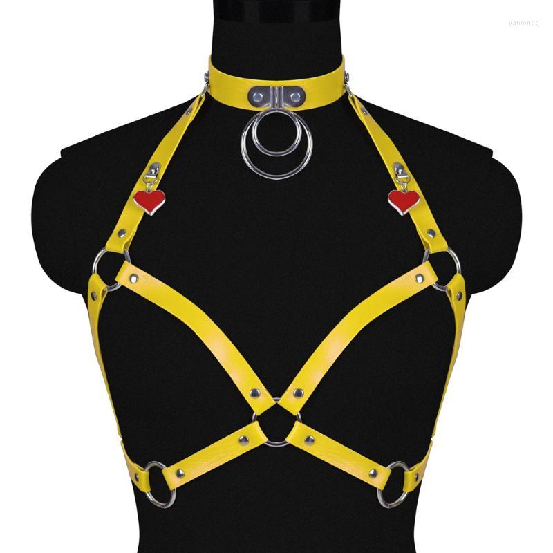 Bustiers & Corsets Women Fetish O-Ring Leather Heart Decoration Underwear Bondage Harness Sexy Lingerie Gothic Crop Tops Cage BraletteBustie, Red
Bustiers & Corsets Women Fetish O-Ring Leather Heart Decoration Underwear Bondage Harness Sexy Lingerie Gothic Crop Tops Cage BraletteBustie, Red