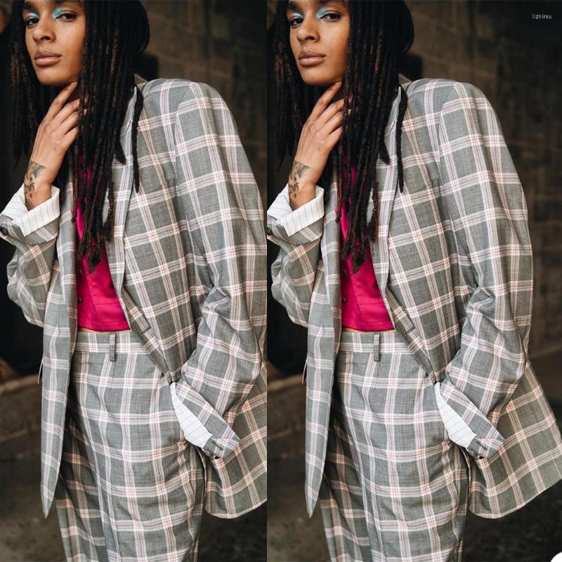 Women's Two Piece Pants Chic Plaid Women Suits Peaked Lapel Custom Made Check Blazer Fashion High Quality Young Girl Daily Casual Jacket 2, Black
Women's Two Piece Pants Chic Plaid Women Suits Peaked Lapel Custom Made Check Blazer Fashion High Quality Young Girl Daily Casual Jacket 2, Black