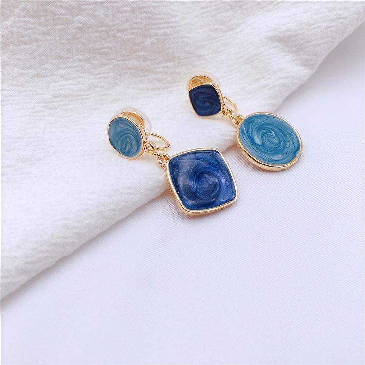 Backs Earrings Earless Silicone Earclip Korea Temperament Smog Blue Asymmetric Geometry Retro Women
Backs Earrings Earless Silicone Earclip Korea Temperament Smog Blue Asymmetric Geometry Retro Women