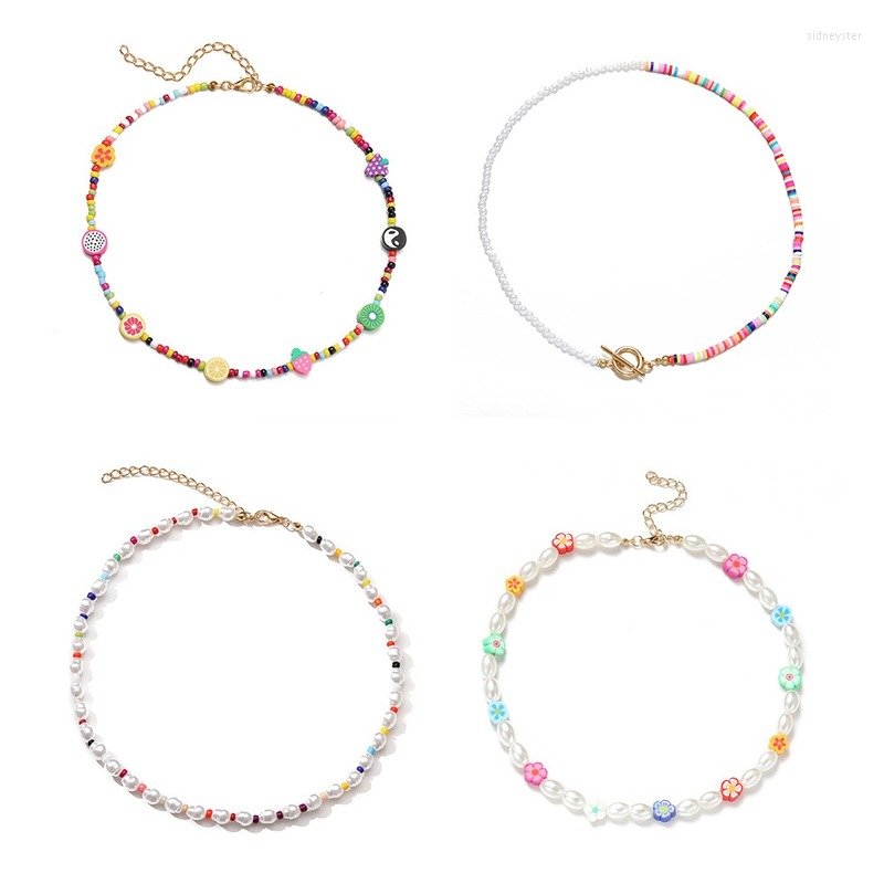 Choker Bohemian Color Beaded Flower Necklace Soft Pottery Handmade Pearl Clavicle Chain Fruit
Choker Bohemian Color Beaded Flower Necklace Soft Pottery Handmade Pearl Clavicle Chain Fruit