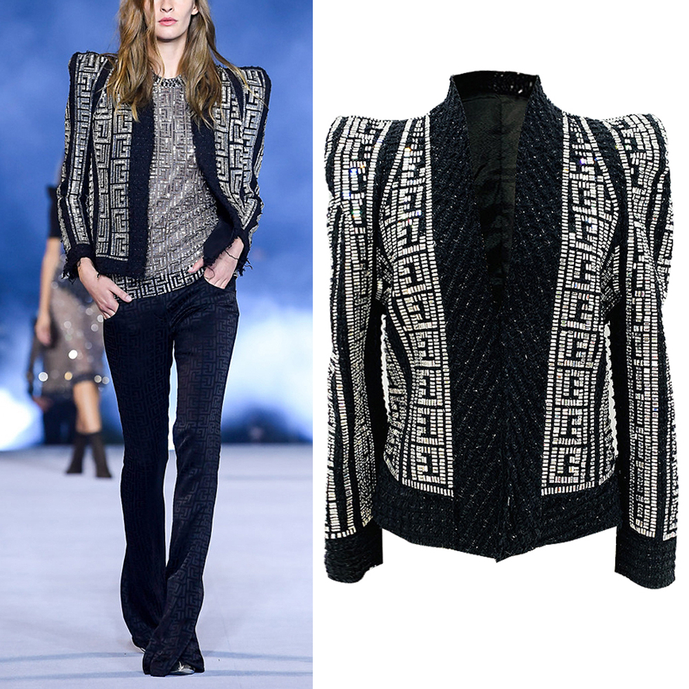 Women' Suits & Blazers Shiny Woolen Fabric Sticky Acrylic Drill blingbling Runway banquet Wedding Cocktail Party CostumeShrug Loose Long-Sleeved, Black
Women' Suits & Blazers Shiny Woolen Fabric Sticky Acrylic Drill blingbling Runway banquet Wedding Cocktail Party CostumeShrug Loose Long-Sleeved, Black