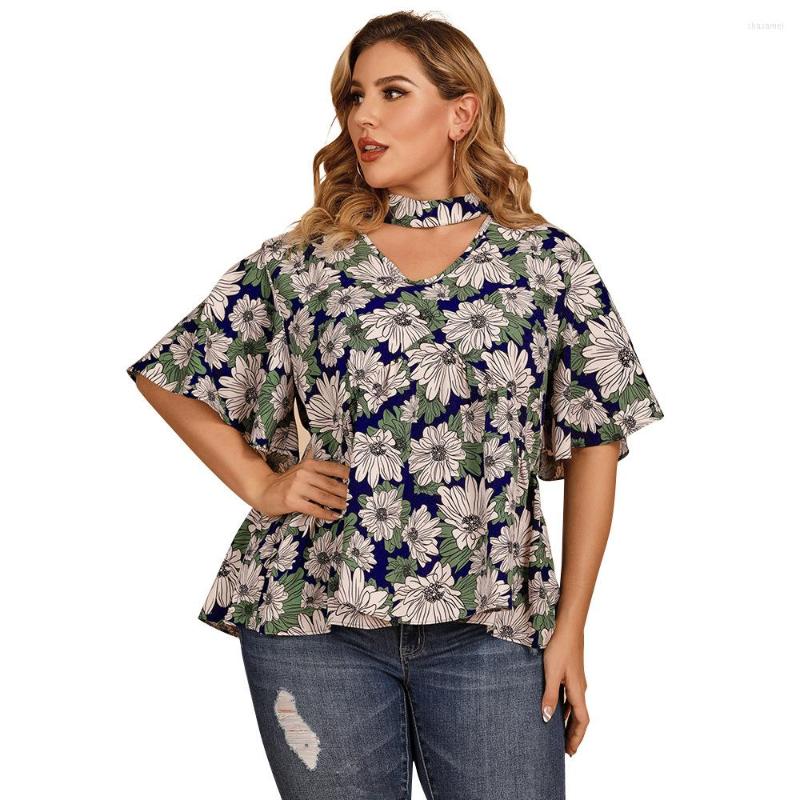 Women's Blouses 4XL Oversized Women Tops Hollow Out Halter Summer Floral Print Casual Shirts Woman Blusas Mujer De Moda TJR108, No1
Women's Blouses 4XL Oversized Women Tops Hollow Out Halter Summer Floral Print Casual Shirts Woman Blusas Mujer De Moda TJR108, No1