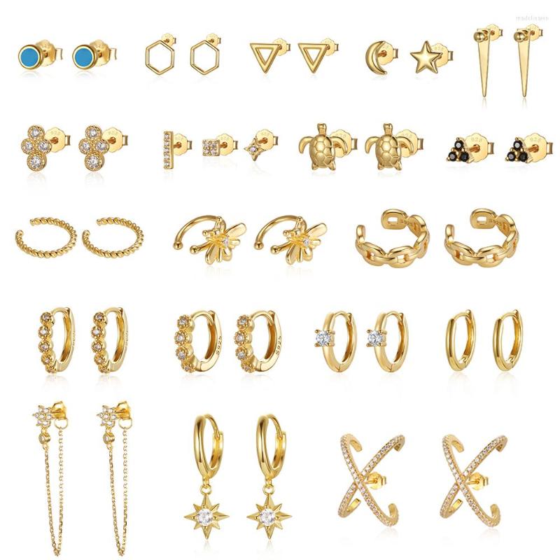 Stud Earrings S925 Sterling Silver Women's Zircon Gold Cute Tortoise Star Moon Fashion Jewelry Birthday Gift Clips Hoops Earring
Stud Earrings S925 Sterling Silver Women's Zircon Gold Cute Tortoise Star Moon Fashion Jewelry Birthday Gift Clips Hoops Earring