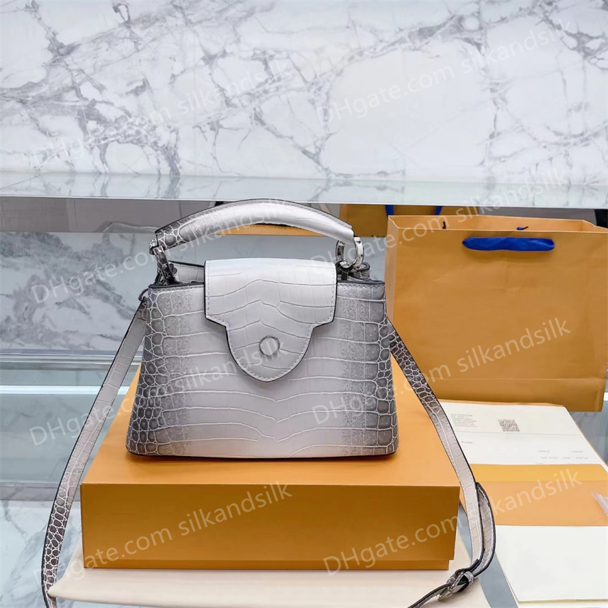 Designer Totes Luxury Silver Handbag Womens Litchi Pattern Crossbody Bag Shoulder Bags With Alligator Brand Square Briefcase Purse
Designer Totes Luxury Silver Handbag Womens Litchi Pattern Crossbody Bag Shoulder Bags With Alligator Brand Square Briefcase Purse