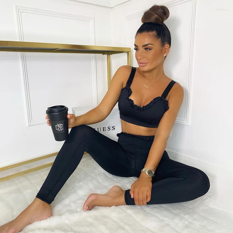Women' Two Piece Pants 2022 Style Wooden Ear Solid Color Camisole Hip Lifting Fashion Casual Leggings Two-piece Yoga Clothes, Black
Women' Two Piece Pants 2022 Style Wooden Ear Solid Color Camisole Hip Lifting Fashion Casual Leggings Two-piece Yoga Clothes, Black