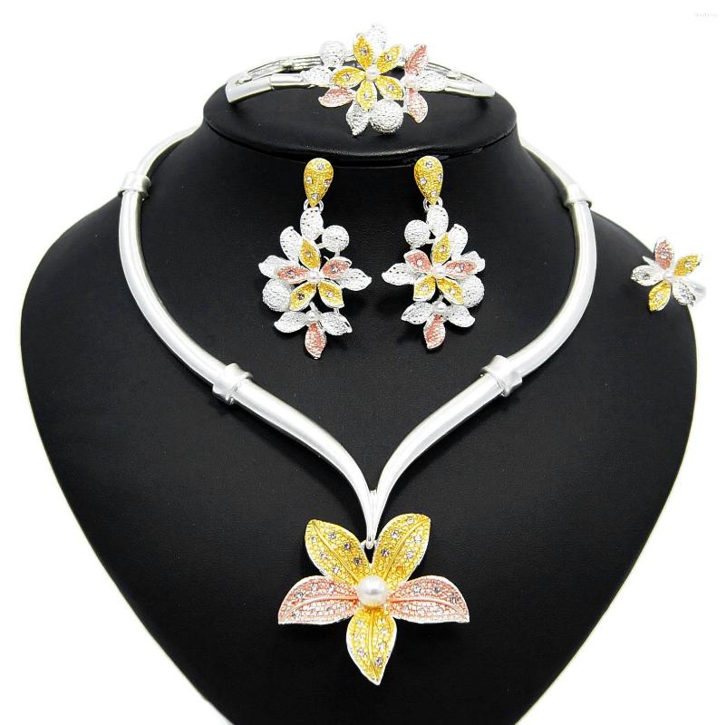 Necklace Earrings Set Yulaili Vintage Dubai Charm Flowers Bracelet Ring For Women Wedding Party Silver Color Jewelery, Picture shown
Necklace Earrings Set Yulaili Vintage Dubai Charm Flowers Bracelet Ring For Women Wedding Party Silver Color Jewelery, Picture shown