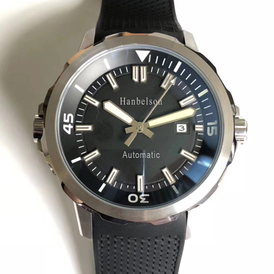 Luxusuhr mens watches Luminous function Automatic movement 2813 watch 42 mm rubber strap Calendar Wristwatch montre de luxe christmas gifts