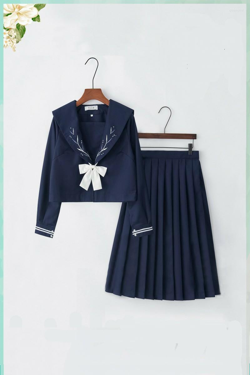Clothing Sets Japanese Embroidered JK Uniform Skirt Transformed Middle Garment Long Sleeve Sailor Class Suit NN-S3B, Long shirt 2a
Clothing Sets Japanese Embroidered JK Uniform Skirt Transformed Middle Garment Long Sleeve Sailor Class Suit NN-S3B, Long shirt 2a