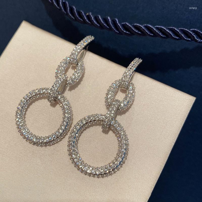 Dangle Earrings Big Circle Fashion Korean Accessories 925 Silver Needle Women's Chain Cubic Zircon Wedding Party Tragus Piercing Gift
Dangle Earrings Big Circle Fashion Korean Accessories 925 Silver Needle Women's Chain Cubic Zircon Wedding Party Tragus Piercing Gift
