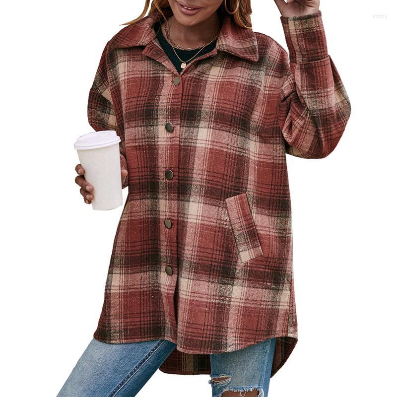 Women' T Shirts Women' T-Shirt Women' Plaid Print Lapel Jacket Long Sleeve Relaxed Fit Button Down Shirt CoatWomen, Red
Women' T Shirts Women' T-Shirt Women' Plaid Print Lapel Jacket Long Sleeve Relaxed Fit Button Down Shirt CoatWomen, Red