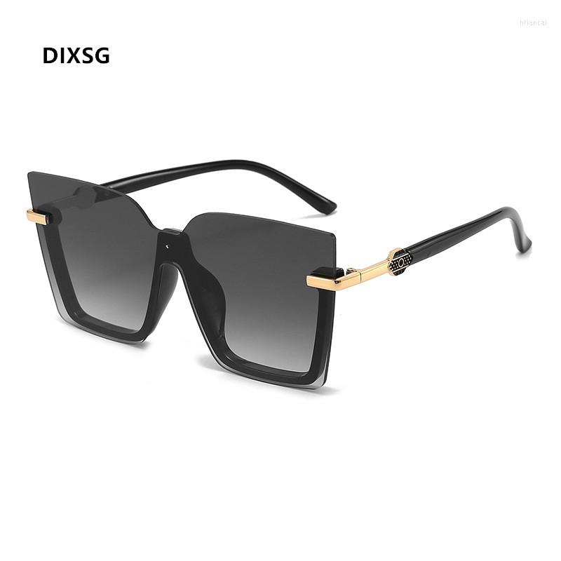 Sunglasses DIXSG Rimless Fashion Women Glasses Square Comfortable Large Eyeglasses 1052